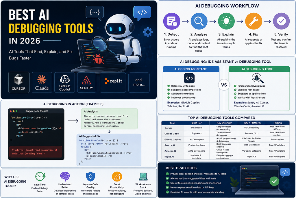 AI Debugging Tools Infographic 2026