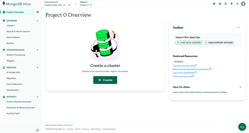 Create a Node.js Project
